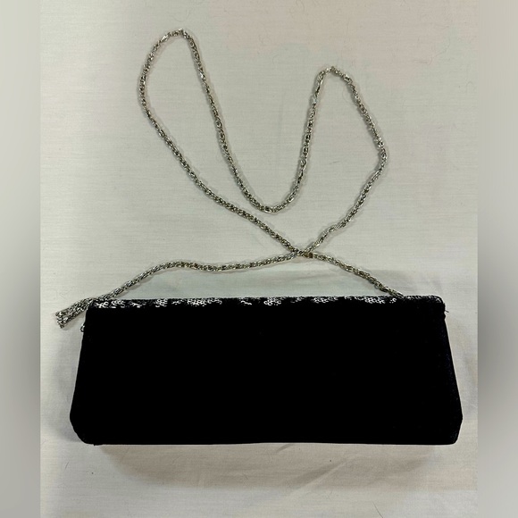 EUC Charming Charlie Black Sequin Evening Bag - Picture 3 of 6